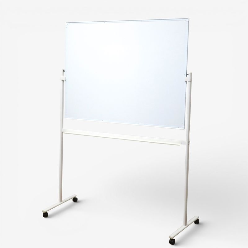 自立式ホワイトボード ホワイト 白板W1200×H900 脚付き 移動式 両面 キャスター ペントレー 中古 AG20324 配送サイズ400