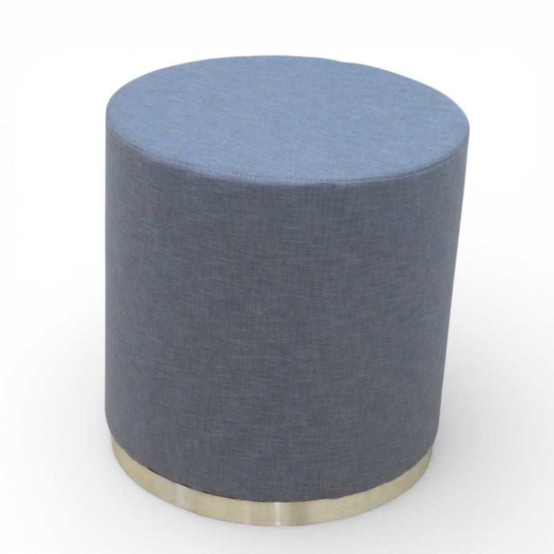 相合家具 コロン スツール ダークグレー オットマン 丸型 中古 W400 D400 H410 KK20230 配送サイズ160