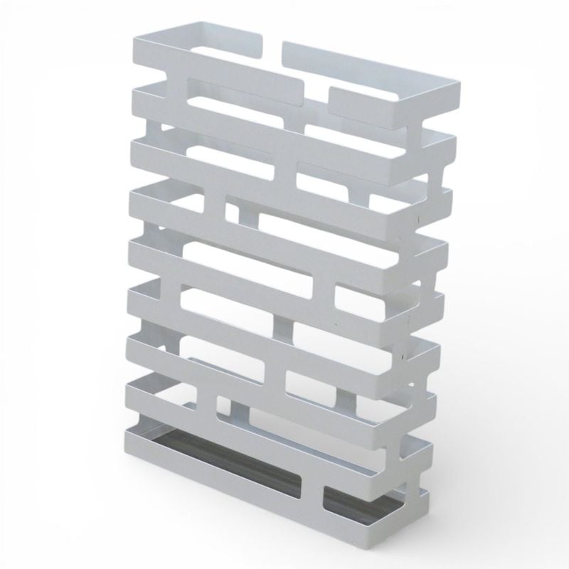 山崎実業 ブリック ワイド 傘立て US-SB WH ホワイト 12本用 滴受け取り外し可 マット付き 中古 KK20286 配送サイズ100