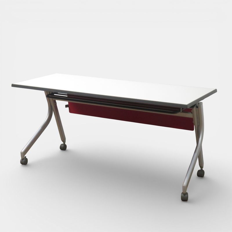 プラス スタックテーブル YE-520 ホワイト 幅1500mm 奥行600mm サイドフォールド サイドスタック 中古 AG20356 配送サイズ300