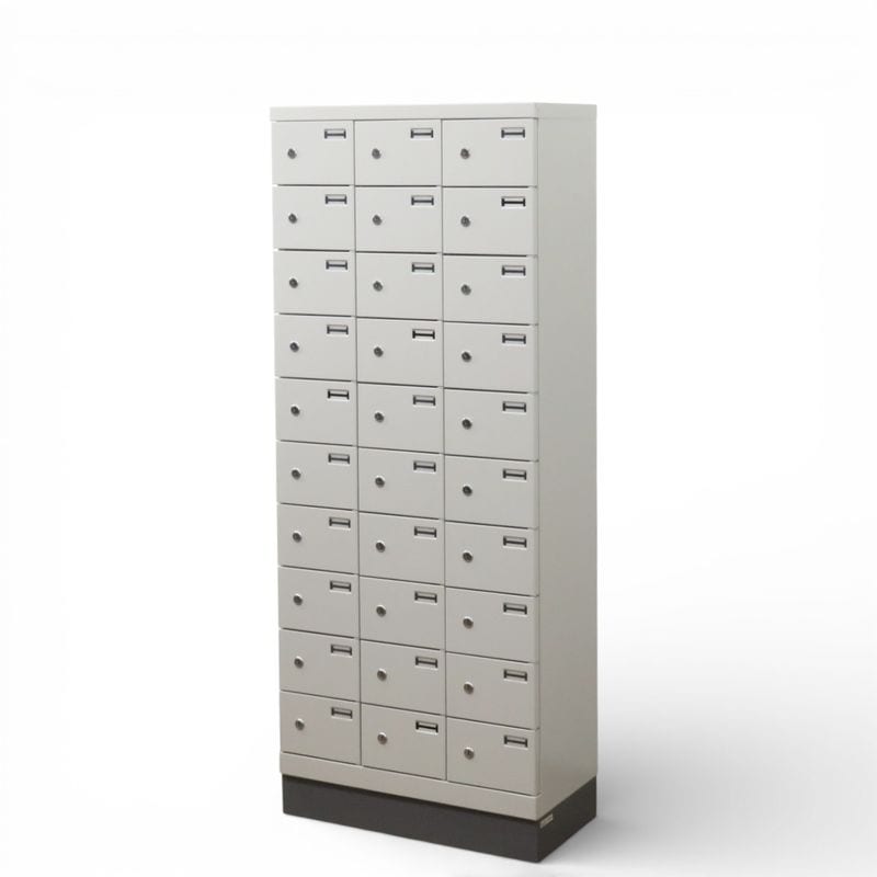 コクヨ 30人用貴重品ロッカー KLK-30F1 ニューグレー  多人数用ロッカー 小物入れ セキュリティ 盗難対策 中古 AG20365 配送サイズ250