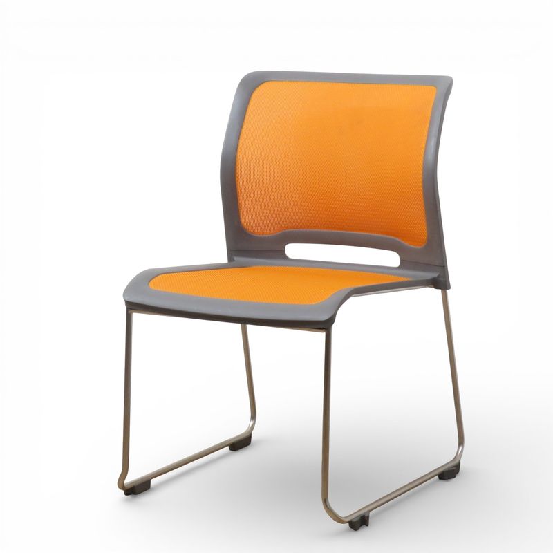 コクヨ ミーティングチェア ウィティ CK-880 オレンジ スタッキングチェア 肘無し 会議椅子 メッシュ 中古 AG20366 配送サイズ200