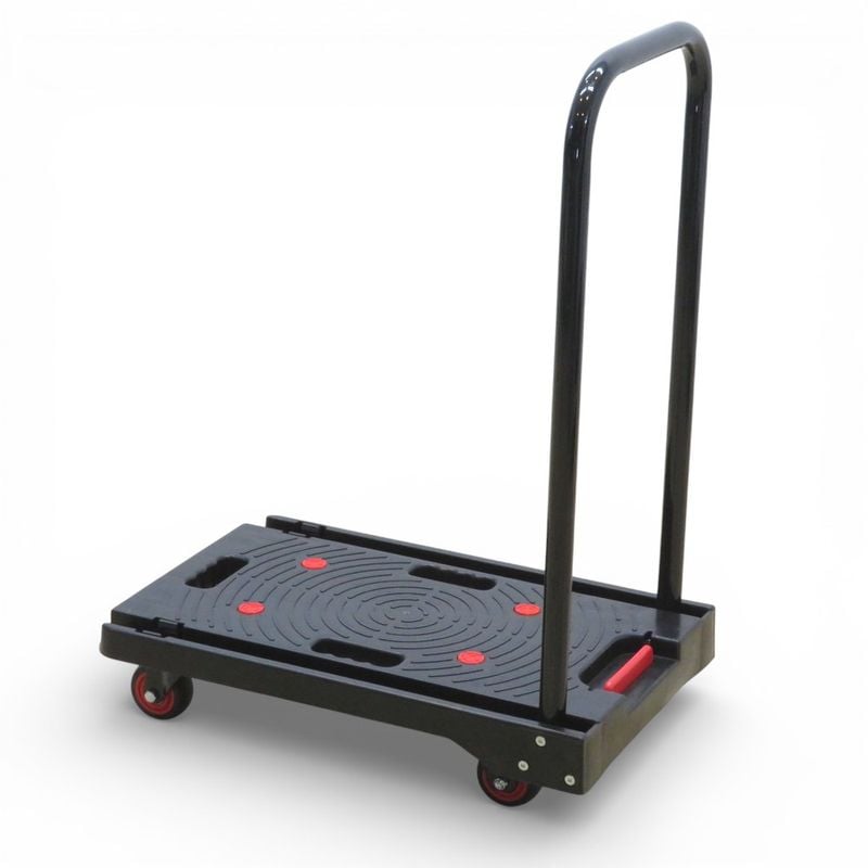 台車 ブラック 折りたたみ式 ハンドル付き 軽量 中古 KK20287 配送サイズ140