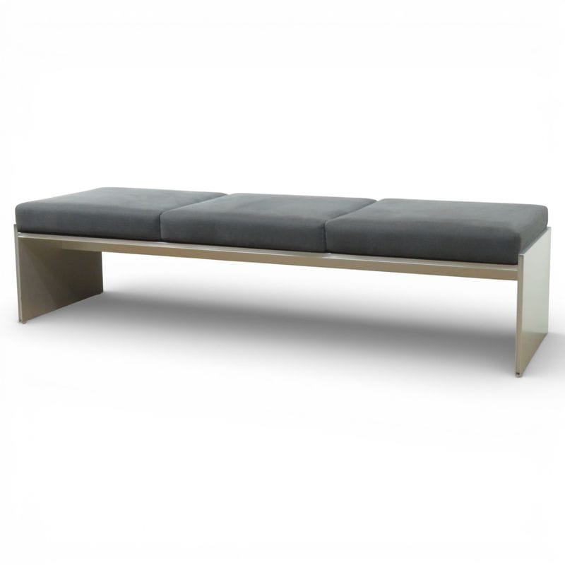 カッシーナ ixc. AIR FRAME 3001  3人用ベンチ グレー 3人用 ロビーソファ 長椅子 エントランス 待合室 中古 AG20161 配送サイズ300