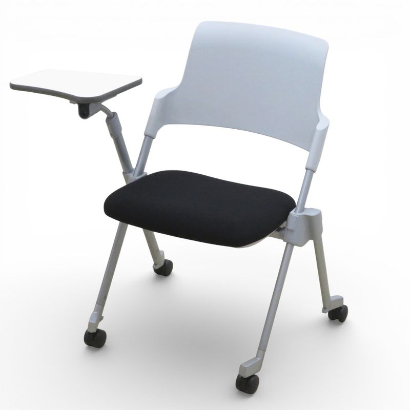 コクヨ ネスティングチェア アンフィ ブラック メモ台付き 肘無し 布張り 中古 KK20313 配送サイズ220