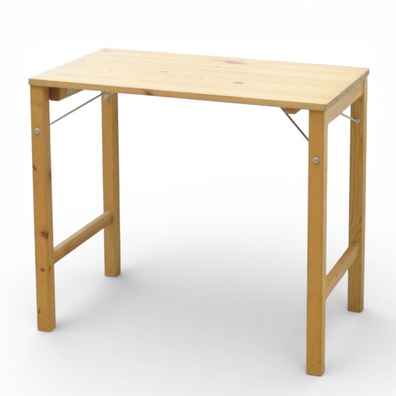 無印良品 折りたたみテーブル ナチュラル W800 D500 H700 パイン材 天然木 木製 木目 作業机 KK20414 中古オフィス家具 配送サイズ160 