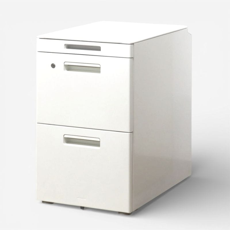 コクヨ 3段デスクワゴン GTシリーズ SD-GT46T3SAWN ホワイト W395 D600 H650 インサイドワゴン 中古 AG20472 配送サイズ180