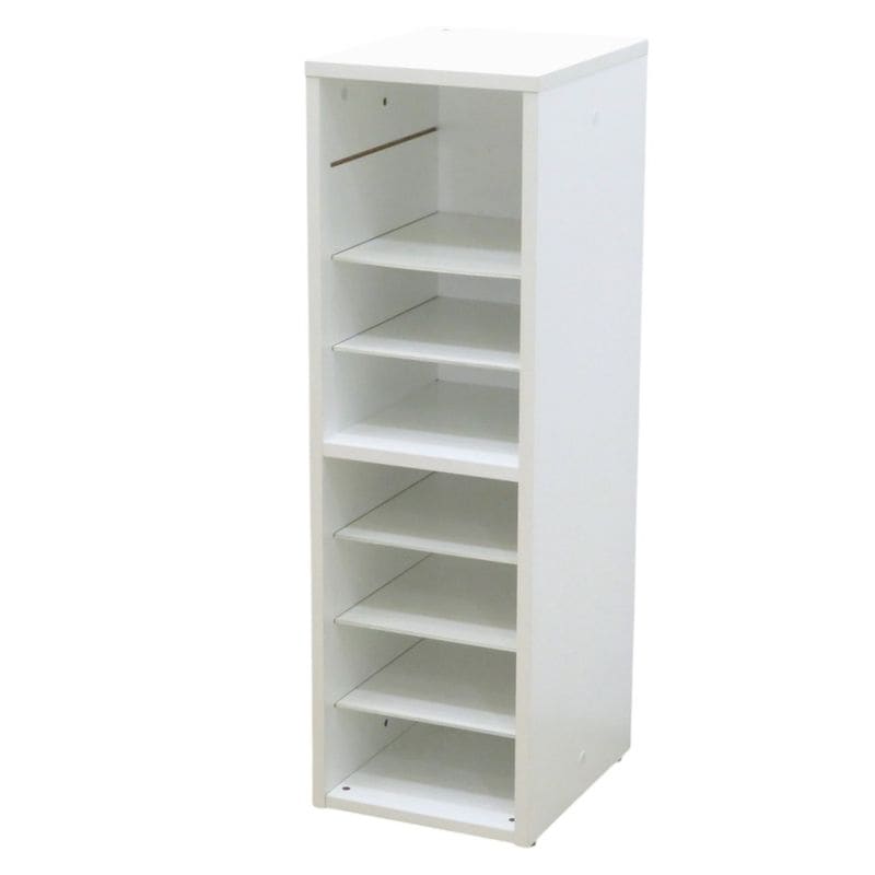 カラーボックス ホワイト 7段 棚板固定タイプ A4対応 中古 KK20415 配送サイズ180