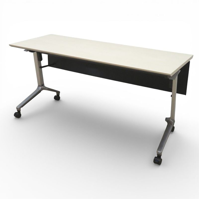 コクヨ スタックテーブルW1500 D600 H720 コンフェスト KTT-1303BM10 ナチュラル 幕板付き 会議テーブル 長机 中古 KK20502 配送サイズ220