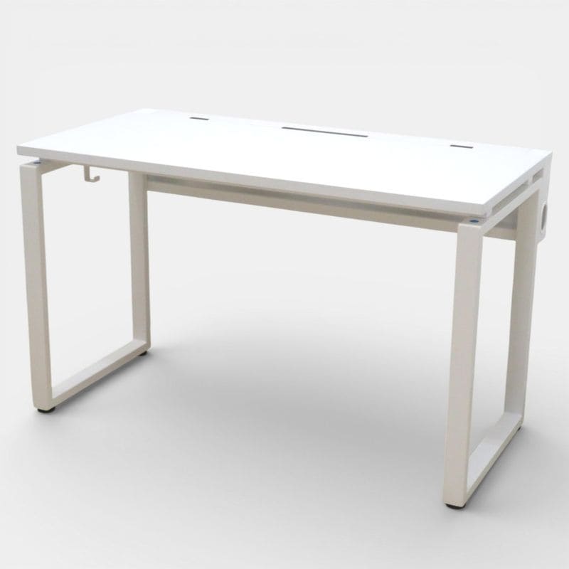 チェハ 平デスク プレノ デスクシステム ホワイト 事務机  パソコンデスク 平机  中古 KK19610 配送サイズ300