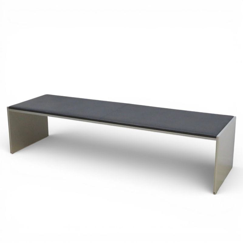 カッシーナ ixc. 3人用ベンチ AIR FRAME 3014 ブラック/グレー  ロビーソファ 長椅子 中古 KK19727 配送サイズ300