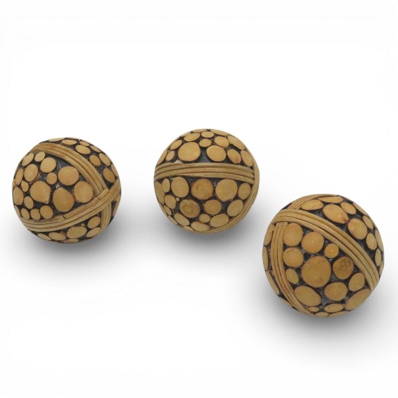 【中古】ボール型 木製インテリア小物 ウッド オブジェ 球体 装飾 オフィスインテリア 中古オフィス家具 EG20515-1