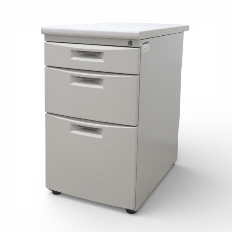 【中古】 イトーキ 3段脇机 CZN-047LA-W7W7 ニューグレー W400 D700 H700 引き出し サイドキャビネット 袖机 中古オフィス家具 KK19816 