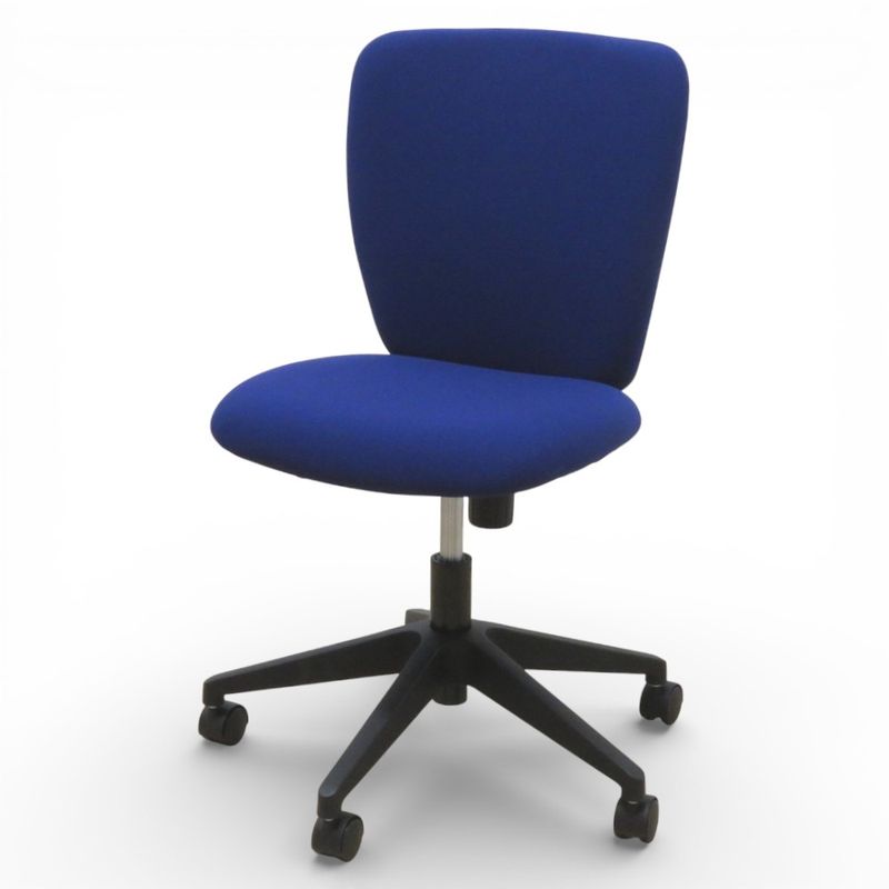 【中古】(未使用) 弘益 オフィスチェア UOC-OC-FPC2 ブルー 事務椅子 肘無し パソコンチェア デスクチェアKK20114 配送サイズ220