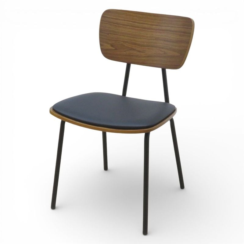 【中古】展示品 弘益 ミーティングチェア PW-C ウッド カフェチェア 会議椅子 スチール椅子 ダイニングチェア EG20118 配送サイズ200