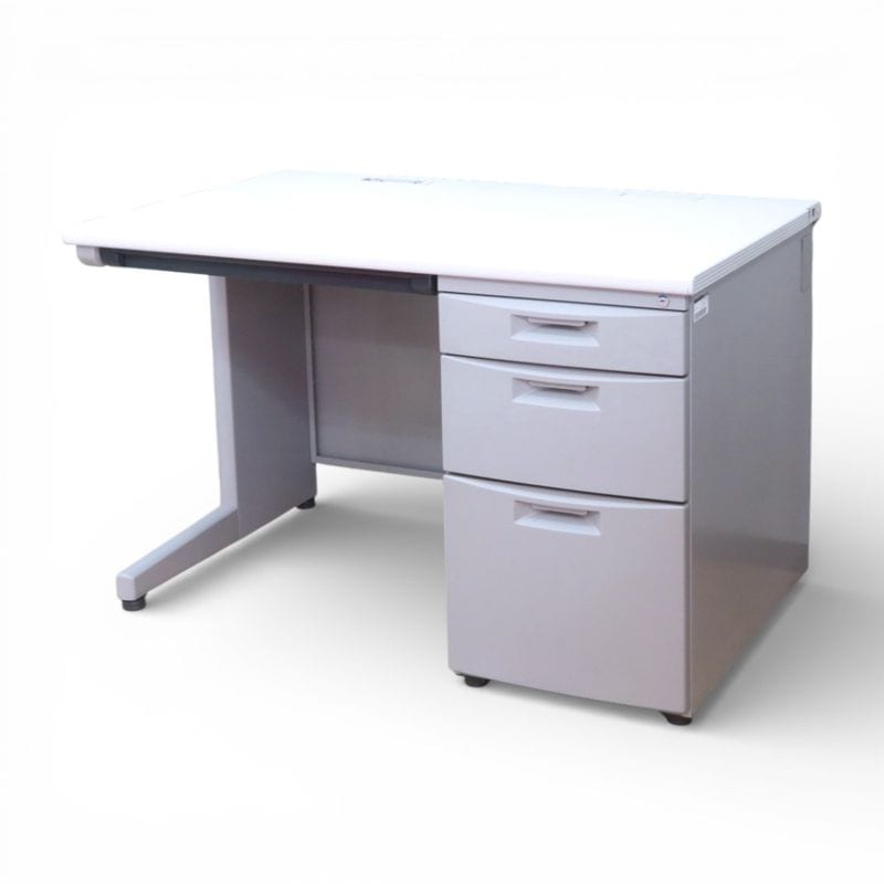 イトーキ CZ 片袖デスク CZX-117CA-WE グレーW1100 D700 H700 オフィスデスク パソコンデスク 片袖机 中古 YH20571 配送サイズ300