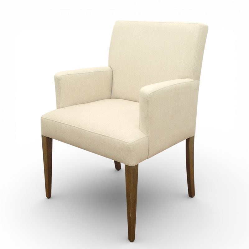 ダイニングチェア ホワイト 肘付き W590 D565 H840 アームチェア ラウンジチェア ロビーチェア 中古 EG19978 配送サイズ220