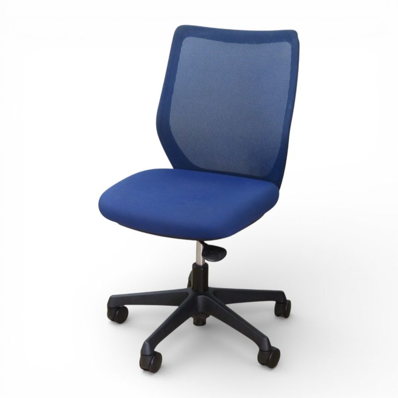 オカムラ CG-M オフィスチェア 肘無し CG11ZR FZK3 ブルー 事務椅子 デスクチェア 中古 YH20574