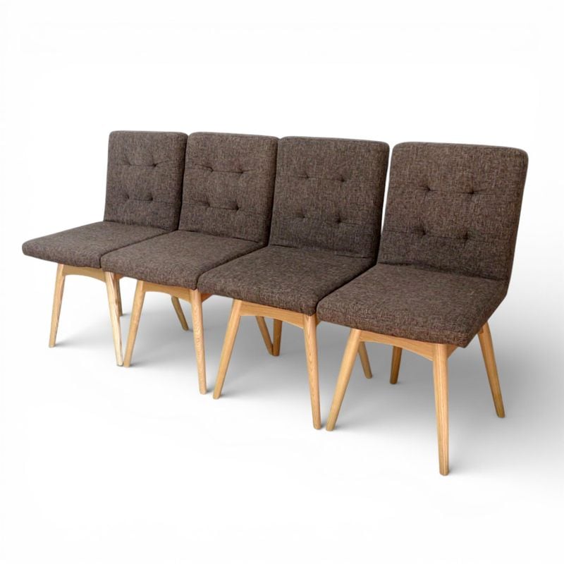 イケア IKEA KAUSTBY ダイニングチェア 木製 ブラック 肘無 椅子 イス