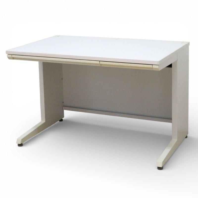 【中古】オカムラ 平デスク アドバンス 3V105P MG99 ホワイト W1100 D700 H720 浅型引き出し付き オフィスデスク 事務机 中古オフィス家具 EG20626