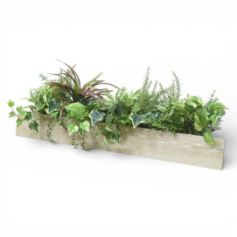 ベルク 壁掛けフェイクグリーン グリーンモード 幅950mm 奥行230mm 高さ300mm グリーンポット 植栽 人工観葉植物  AG2056