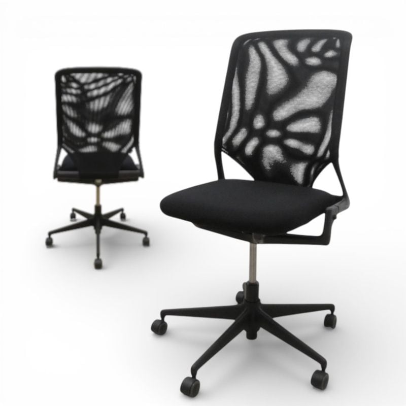 【中古】vitra オフィスチェア メダ2 ブラック 肘無し アルベルト・メダ メッシュ ワークチェア ハイバック 中古オフィス家具 KK20648 KK18515-1