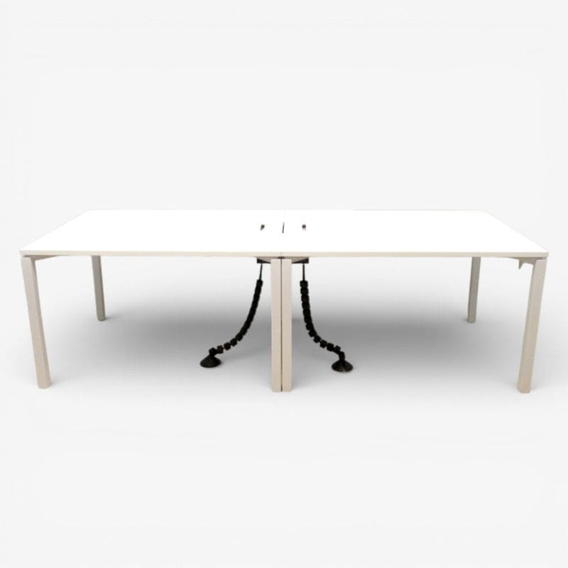 【中古】コクヨ ミーティングテーブル ワークフィット W2400×D900 SDT-WF1212MAWN PAW ホワイト KK9783-1