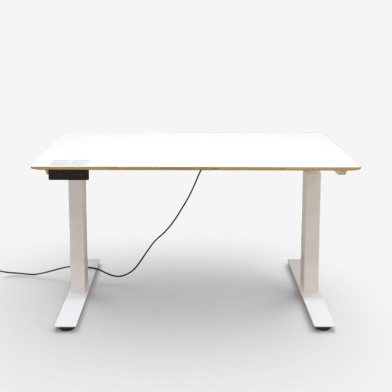 ・【中古】BODRERLESS 電動上下昇降デスク フィール ホワイト 高さ調節可 スタンディングデスク 中古オフィス家具 KK20687 EG20687