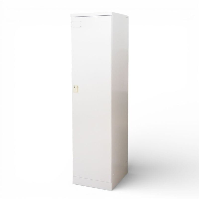 【中古】コクヨ 1人用ロッカー KLKH-145SAW ホワイト 幅450mm 個人ロッカー 掃除用具収納庫 中古オフィス家具 YH20727-1