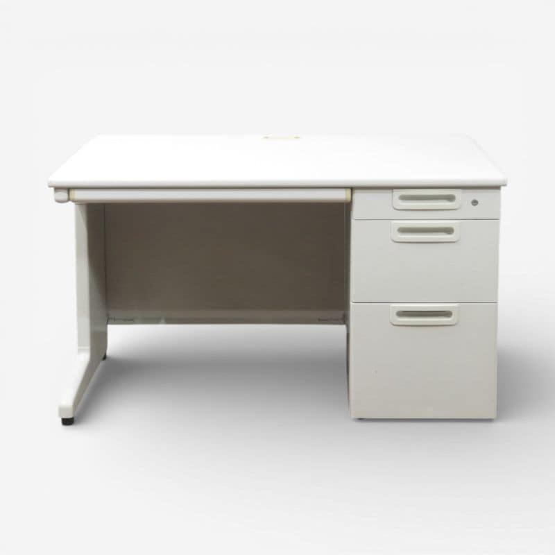 【中古】プラス 片袖デスク LA RY-T127 ホワイト 幅1200mm 奥行700mm オフィスデスク 片袖机 AG20755 中古オフィス家具