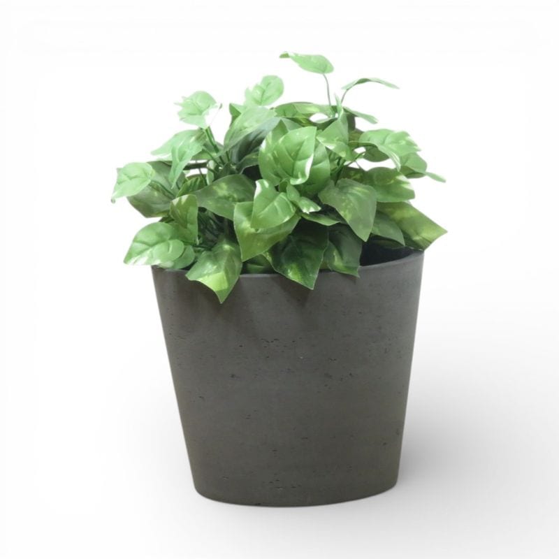 【中古】ポトス フェイクグリーン チャコールグレー 人工観葉植物 植栽 鉢植え インテリア AG20673