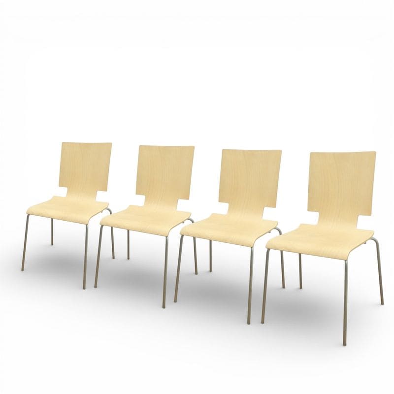 【中古】4脚セット lapalma ミーティングチェア Vegaチェア ナチュラル スタックチェア ラパルマ 会議用チェア EG20581 中古オフィス家具