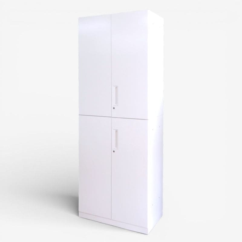 【中古】コクヨ 上下書庫セット エディア BWUH-SD58SAWN ホワイト 両開き/両開き 書棚 収納庫 中古オフィス家具  YH20730　