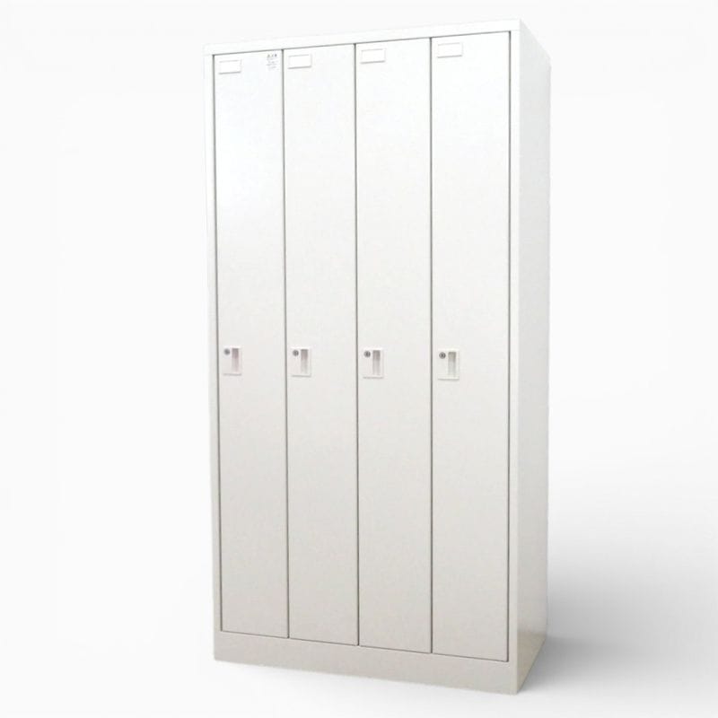 【中古】イトーキ 4人用ロッカー WN型 HDWN-0941S-W9 ホワイト W900 D515 H1790 ハンガーバー付上網棚 傘立て・水受け  鍵有り 中古 KK20721-1 中古オフィス家具