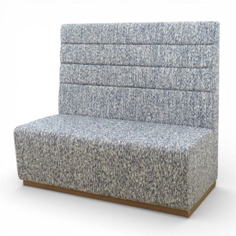 【中古】クオン 2人用ソファ レプタイル2 グレー W1200 D650 H1110 布張り まだら模様 肘無し 二人用 椅子 ロビーチェア 中古オフィス家具   KK20719