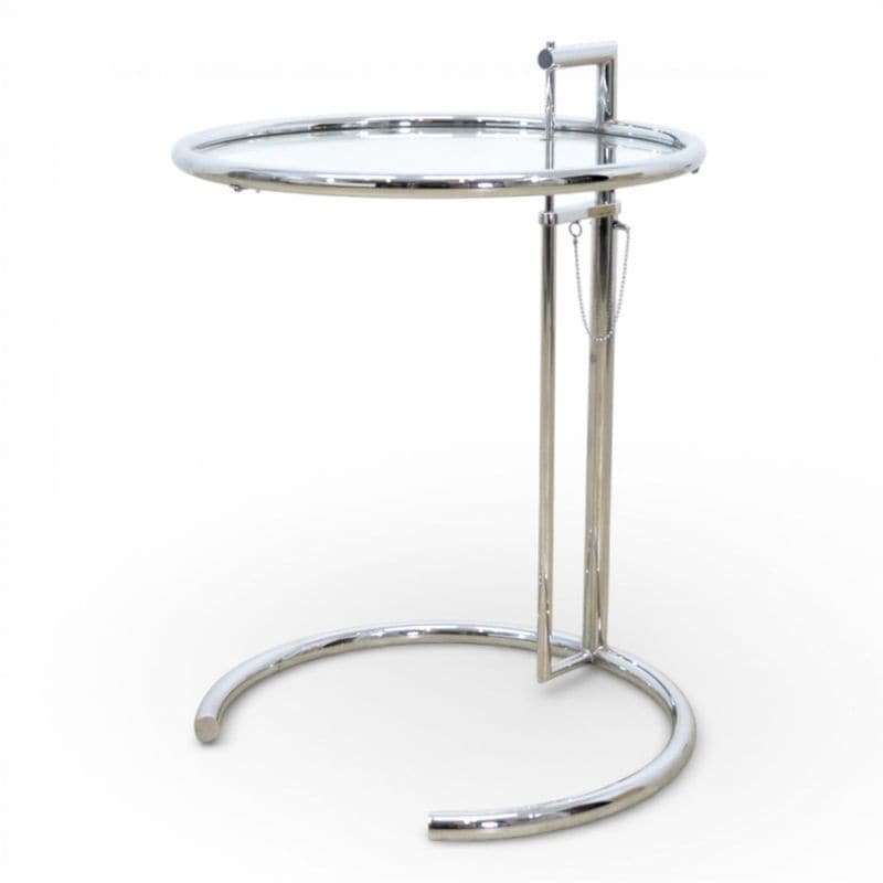 【中古】 美品 ClassiCon クラシコン E1027 アジャスタブルテーブル アイリーン・グレイ ガラス 高さ調整 中古オフィス家具 KK20761