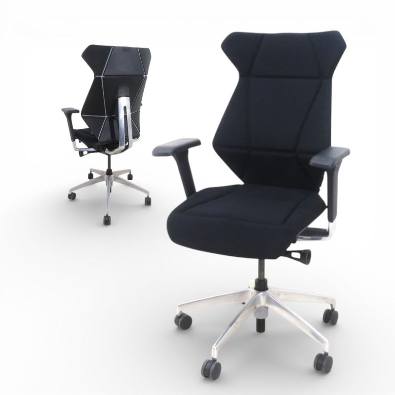 【中古/訳あり】イトーキ マネージメントチェア フリップフラップ KF-867GC-ZT T1 オフィスチェア ブラック 肘付き ハイバック 中古オフィス家具 YH18688