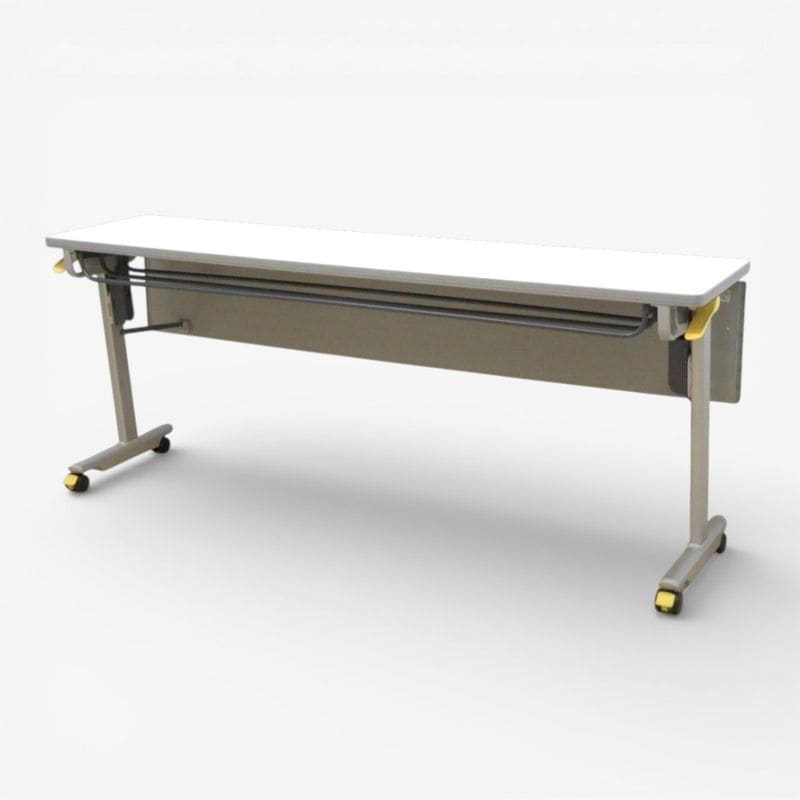 【中古】コクヨ スタックテーブル リスマ KTT-1100PAW 会議テーブル 長机 ニューグレー 網棚付き 幕板付き ロック式キャスター付き 中古オフィス家具 KK20771