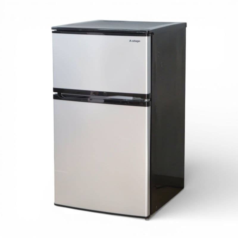 【中古】A-Stage 冷蔵庫 BR-90S ブラック 冷凍庫 90L 2ドア 左右付け替えドア 2019年製 オフィス家電 YH20792