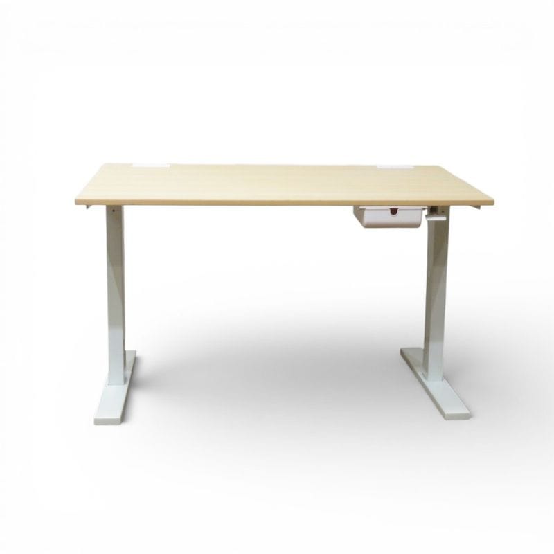 【中古】上下昇降デスク ナチュラル 幅1200mm 奥行700mm 高さ700-1150mm  オフィスデスク スタンディングデスク 中古オフィス家具 AG20845 