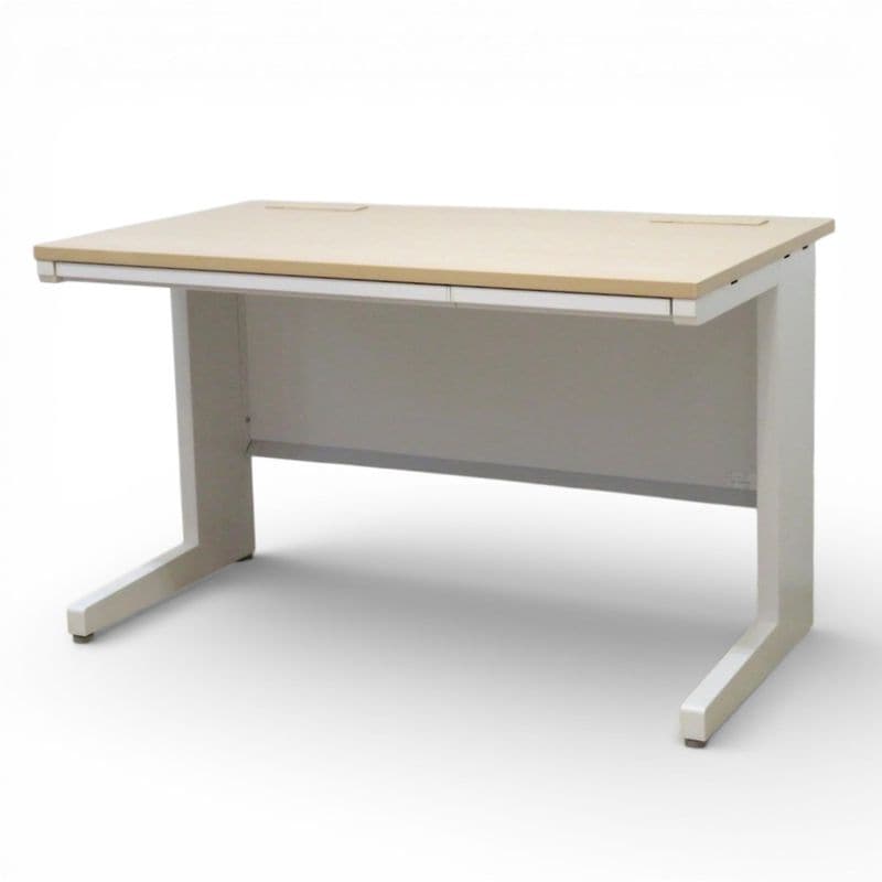 【中古】イナバ 平デスク デュエナ 255741 ナチュラル オフィスデスク 事務机 引出し付き 中古オフィス家具 KK5578