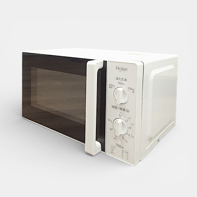 【中古】Haier 単機能電子レンジ JM-17F-50 17L 700W ターンテーブル ダイヤル式 ホワイト オフィス 事務所 休憩室 東日本50Hz対応 中古オフィス家具 EG20799