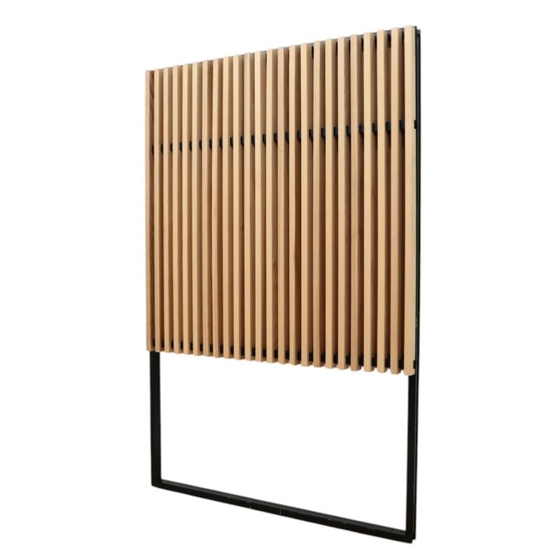 【中古】内田洋行 ローパーテーション W1200 D140 H1830 木製ルーバー 仕切り ナチュラル/ブラック 中古オフィス家具 KK13204