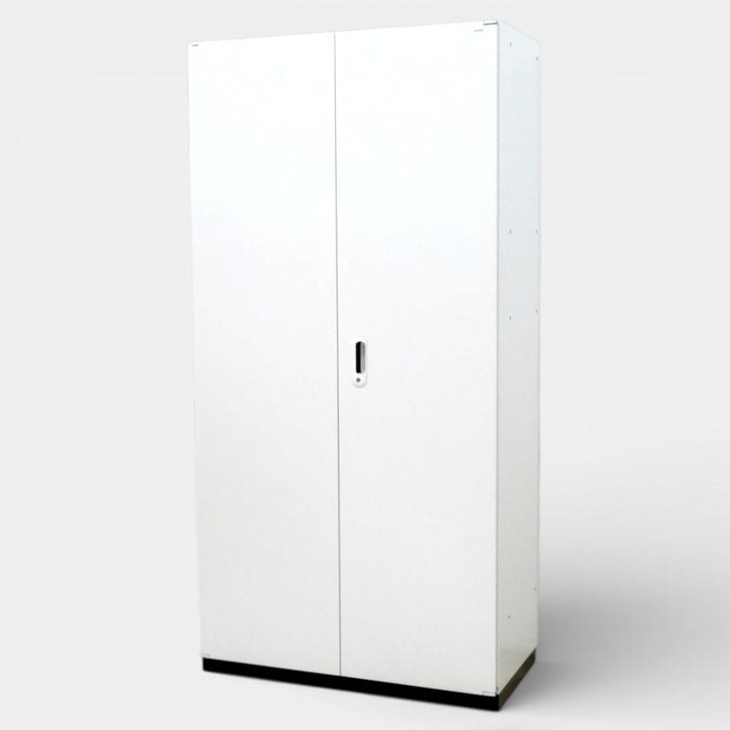 【中古】プラス  両開き書庫 LX-5 L5-180A W4 ホワイト 5段棚 スチールキャビネット 鍵有り 中古オフィス家具 KK19929