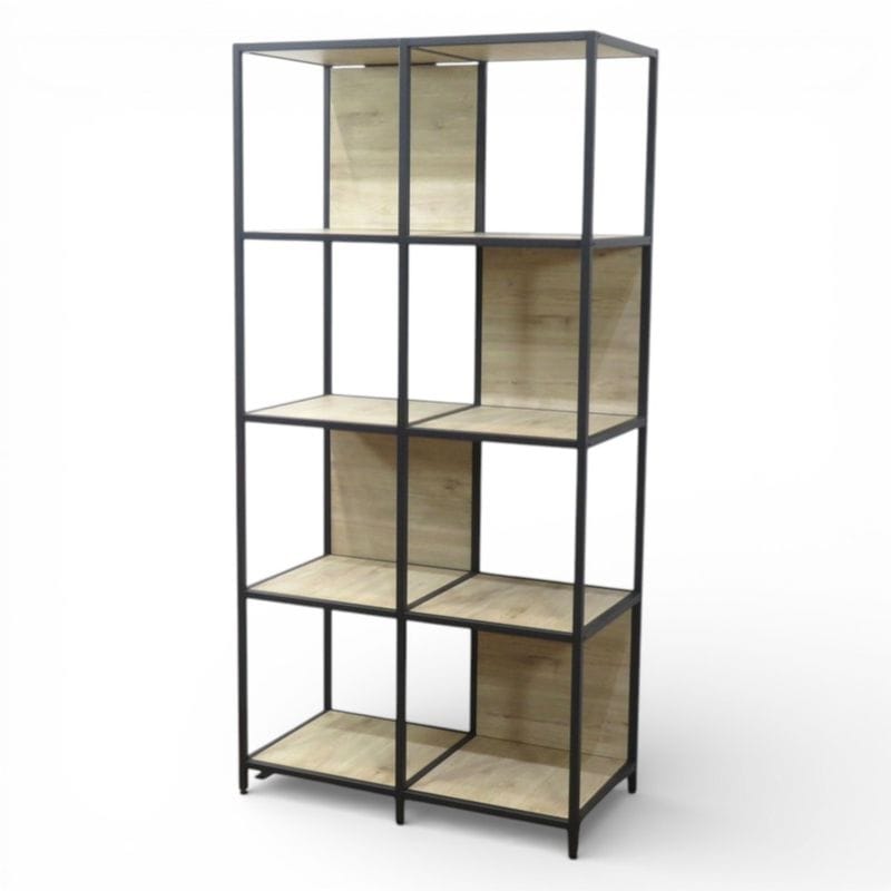 【中古】 コクヨ オープンシェルフ ジューク SJKA-TSW- MX12 ナチュラル/ブラック W840mm D430mm H1730mm 収納棚 陳列棚 中古オフィス家具 AG20668