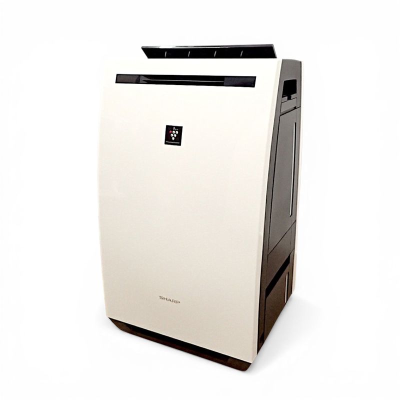 【中古】SHARP 除加湿空気清浄機 KC-HD70-W プラズマクラスター7000搭載 ホワイト 空気清浄・除湿・加湿・衣類乾燥 〜32畳対応 多機能モデル サイズW405×D337×H687mm 中古オフィス家具 EG20875