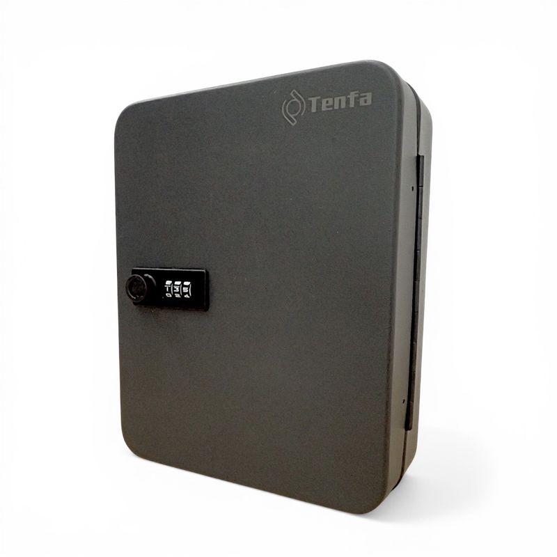【中古】Tenfa キーボックス 暗証番号ダイヤル式  グレー 壁掛け 鍵管理 コンパクトサイズ 中古オフィス家具 EG20879