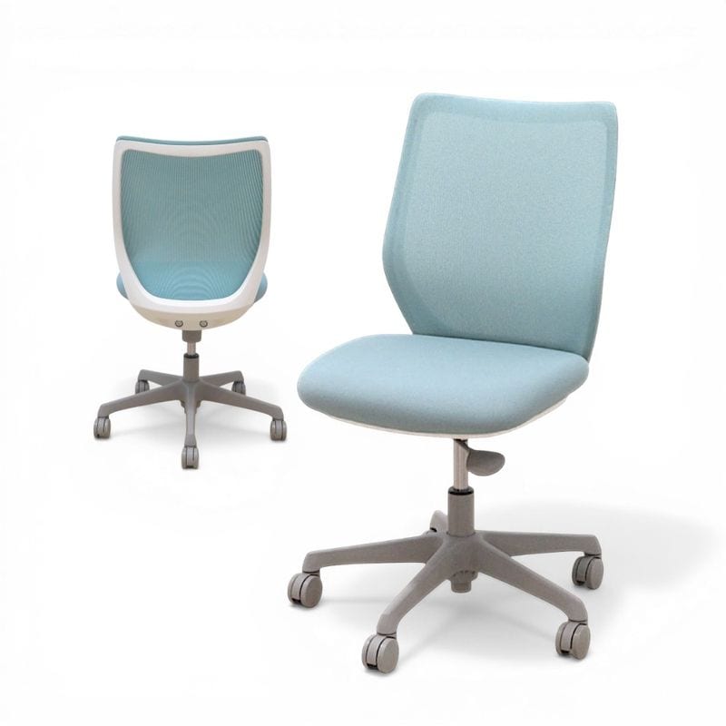 【中古/美品】オカムラ オフィスチェア CG-Mシリーズ 2024年製 CG11WR-FZK6 ライトブルー 事務椅子 ハイバック メッシュ 中古オフィス家具 KK21009