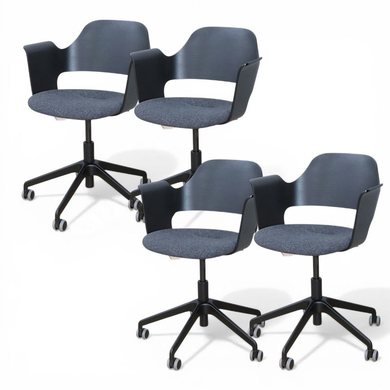 【中古/4脚】イケア フィェルベルゲット ミーティングチェア グレー ダイニングチェア 会議椅子 中古オフィス家具 YH20920-1