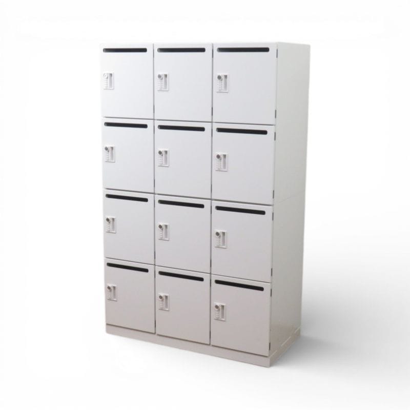 【中古】ウチダ 12人用ロッカー 5-856-0662 N1 L-rage ホワイト 個人ロッカー パーソナルロッカー メールスリット 中古オフィス家具 AG20870 